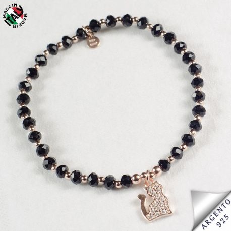 Bracciale con ciondolo gattino