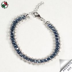 Bracciale con cristalli grigi