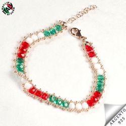 Bracciale con cristalli bandiera