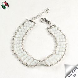 Bracciale con cristalli bianchi