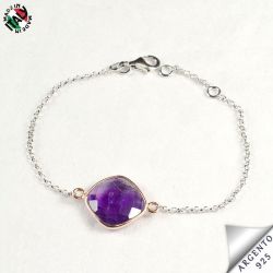 Bracciale con pietra ametista